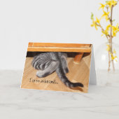 Schattigee Cat Excuses Grappig Sorry zo beschaamd Kaart (Gele Bloem)