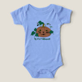 Schattigee Cat Face Pumpkin shirten voor Baby (Design voorkant)