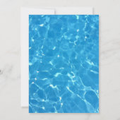 Schattigee Cat Flamingo Kinder Pool Party Verjaard Kaart (Achterkant)