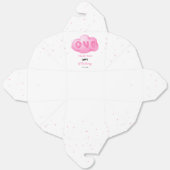 Schattigee Cat Font Waterverf Roze Cloud 1e Verjaa Bedankdoosjes (Ongevouwen)