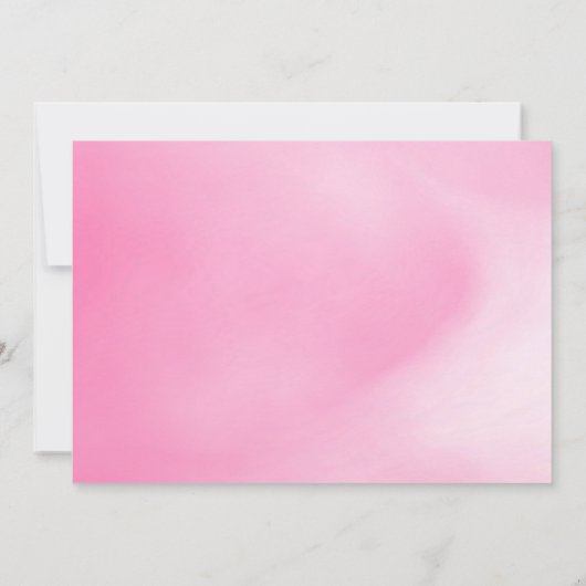 Schattigee Cat Font Waterverf Roze Cloud 1e Verjaa Kaart (Achterkant)