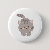 Schattigee Cat Funny Button Badge (Voorkant)