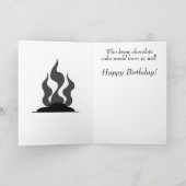 Schattigee Cat Gekke verjaardagskaart Kaart (Binnen)