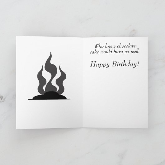 Schattigee Cat Gekke verjaardagskaart Kaart (Binnen)