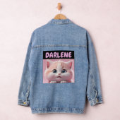 SCHATTIGEE CAT GEPERSONALISEERDE Denim Jean Jacket (Hangar)