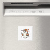Schattigee Cat Ghost Iced Coffee Funny Ghost Hallo Magneet (Insitu (Vaatwasser))