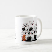 Schattigee Cat-Ghost & Pumpkin Halloween Mok (Voorkant rechts)