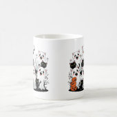 Schattigee Cat-Ghost & Pumpkin Halloween Mok (Center)