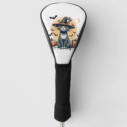 Schattigee cat graphics omgeven 1 golfheadcover (Voorkant)