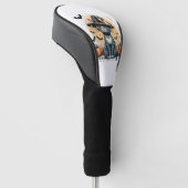 Schattigee cat graphics omgeven 1 golfheadcover (Schuin)