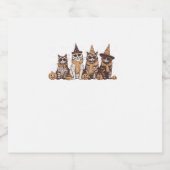 Schattigee Cat Halloween Kat Halloween Dieren Pet  Sparkling Wijnetiket (Enkel label)