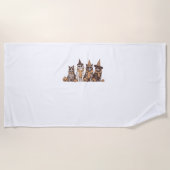 Schattigee Cat Halloween Kat Halloween Dieren Pet  Strandlaken (Voorkant)