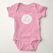 Schattigee Cat Head Lil Sis Romper (Voorkant)