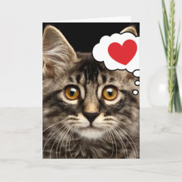 Schattigee Cat Heart Valentijnsdag Wenskaart Kaart