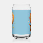 Schattigee Cat Hete Luchtballon Whimsical Art Blikvorm Glas (Links)