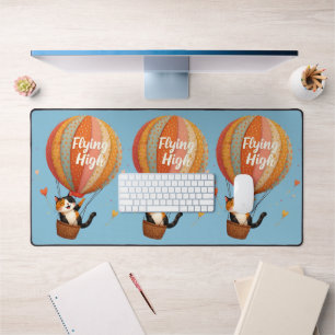 Schattigee Cat Hete Luchtballon Whimsical Art Bureaumat
