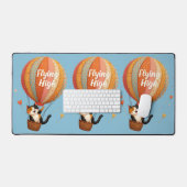 Schattigee Cat Hete Luchtballon Whimsical Art Bureaumat (Keyboard & Muis)