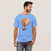 Schattigee Cat Hete Luchtballon Whimsical Art T-shirt (Voorkant volledig)
