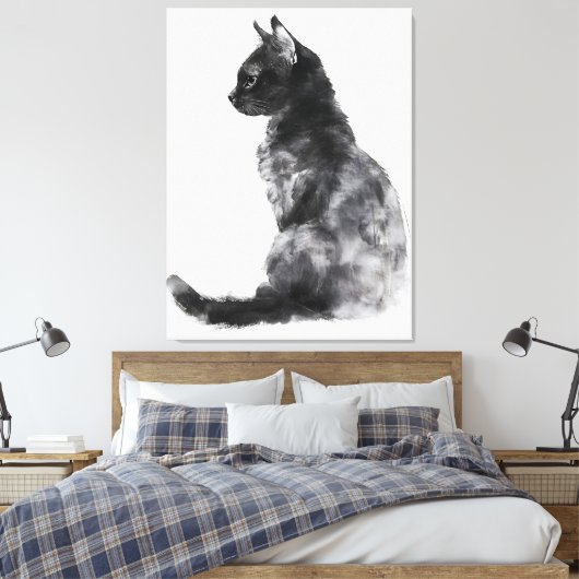 Schattigee Cat Home Decor Canvas Art Wall Art (Insitu (Slaapkamer))