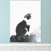Schattigee Cat Home Decor Canvas Art Wall Art (Insitu (Houten vloer))