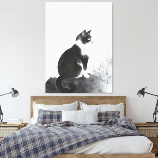 Schattigee Cat Home Decor Canvas Art Wall Art (Insitu (Slaapkamer))