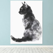 Schattigee Cat Home Decor Canvas Art Wall Art Afdruk (Insitu (Houten vloer))
