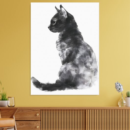 Schattigee Cat Home Decor Canvas Art Wall Art Afdruk (Insitu (Woonkamer))