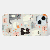 Schattigee Cat iPhone 15 Hoesje (Achterkant (horizontaal))