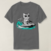 Schattigee Cat Jet Skiën Zomer Grappig cadeau T-shirt (Design voorkant)