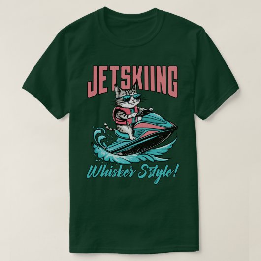 Schattigee Cat Jet Skiën Zomercadeau 3 T-shirt (Design voorkant)