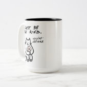 Schattigee Cat "Just Be Kind" koffie Mok – Positie (Voorkant links)