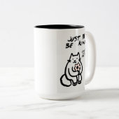 Schattigee Cat "Just Be Kind" koffie Mok – Positie (Voorkant rechts)