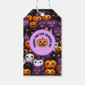 Schattigee Cat Kawaii Stijl Halloween CAT-TASTIC T Cadeaulabel (Achterkant)