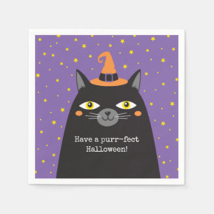Schattigee Cat Kinder Halloween Party Papier serve Servet