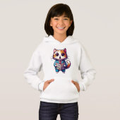 Schattigee Cat Kinder Hoodie – Spint-fectly Gezell (Voorkant volledig)