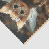 Schattigee Cat Kitten Fairy in Herfst Bossen BU6 D Tissuepapier (Detail)