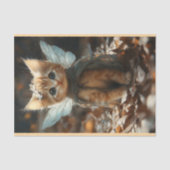 Schattigee Cat Kitten Fairy in Herfst Bossen BU6 D Tissuepapier (Voorkant)