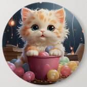 Schattigee CAT-knop Ronde Button 6,0 Cm (Voorkant)