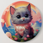 Schattigee CAT-knop Ronde Button 6,0 Cm (Voorkant)