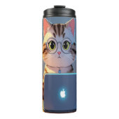 Schattigee Cat Laptop Travel Mug – Smart On-The-Go Thermosbeker (Voorkant)