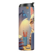 Schattigee Cat Laptop Travel Mug – Smart On-The-Go Thermosbeker (Gedraaid links)