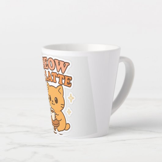 Schattigee Cat Latte Mok, kleine koffiekop Latte Mok (Rechterhoek)