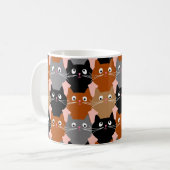 Schattigee Cat Lover Feline Kittens Patroon Koffiemok (Voorkant links)