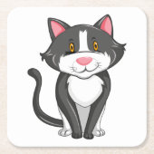 Schattigee Cat Lover Gift Grijs Kitten Grappig Gri Kartonnen Onderzetters (Voorkant)