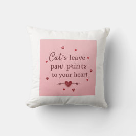 Schattigee Cat Lover Paw Prints Oprechte Quote Kussen