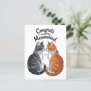 Schattigee Cat Lover Wedding Gefeliciteerd Verlovi Briefkaart