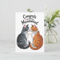 Schattigee Cat Lover Wedding Gefeliciteerd Verlovi