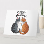 Schattigee Cat Lover Wedding Gefeliciteerd Verlovi Kaart (Voorkant)