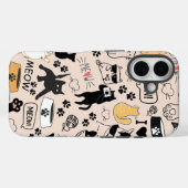 Schattigee Cat Lovers Patroon Telefoonhoes Case-Mate iPhone Case (Achterkant (horizontaal))