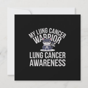 Schattigee Cat Lung Cancer Warrior - Show uw krach Kaart